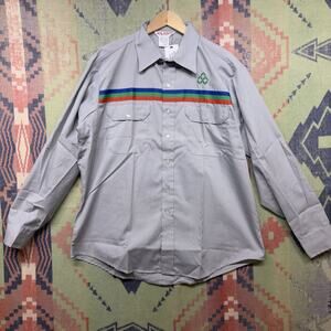 Diamond Shamrock Gas Vintage Button Down Shirt XL 80s Petroliana